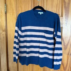 Madewell Blue and Beige Striped Sweater